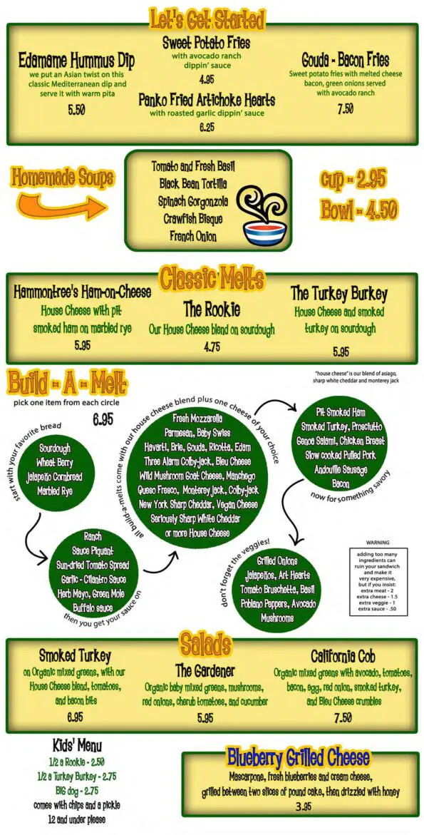 Hammontree's Menu Page 3