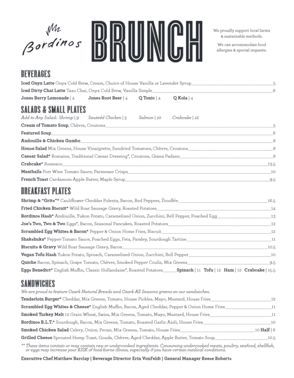Bordinos Fayetteville Menu 2