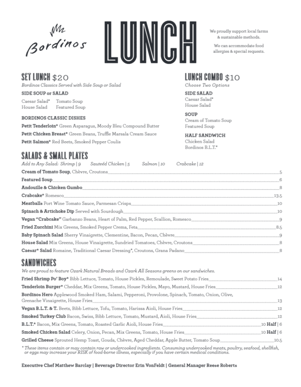 Bordinos Fayetteville Menu 3