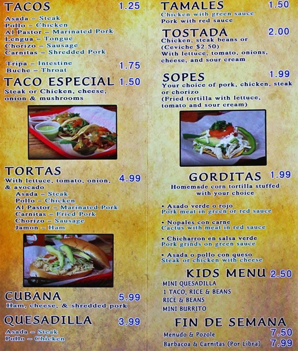 Burrito Loco Downtown Fayetteville Menu Page 2