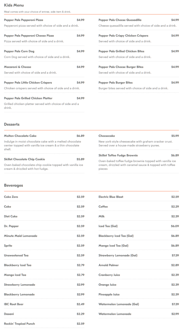 Chili's Grill & Bar Rogers Menu 4