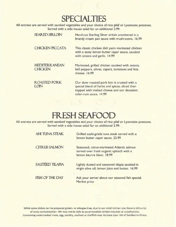 Emelia's Kitchen Fayetteville Menu 3