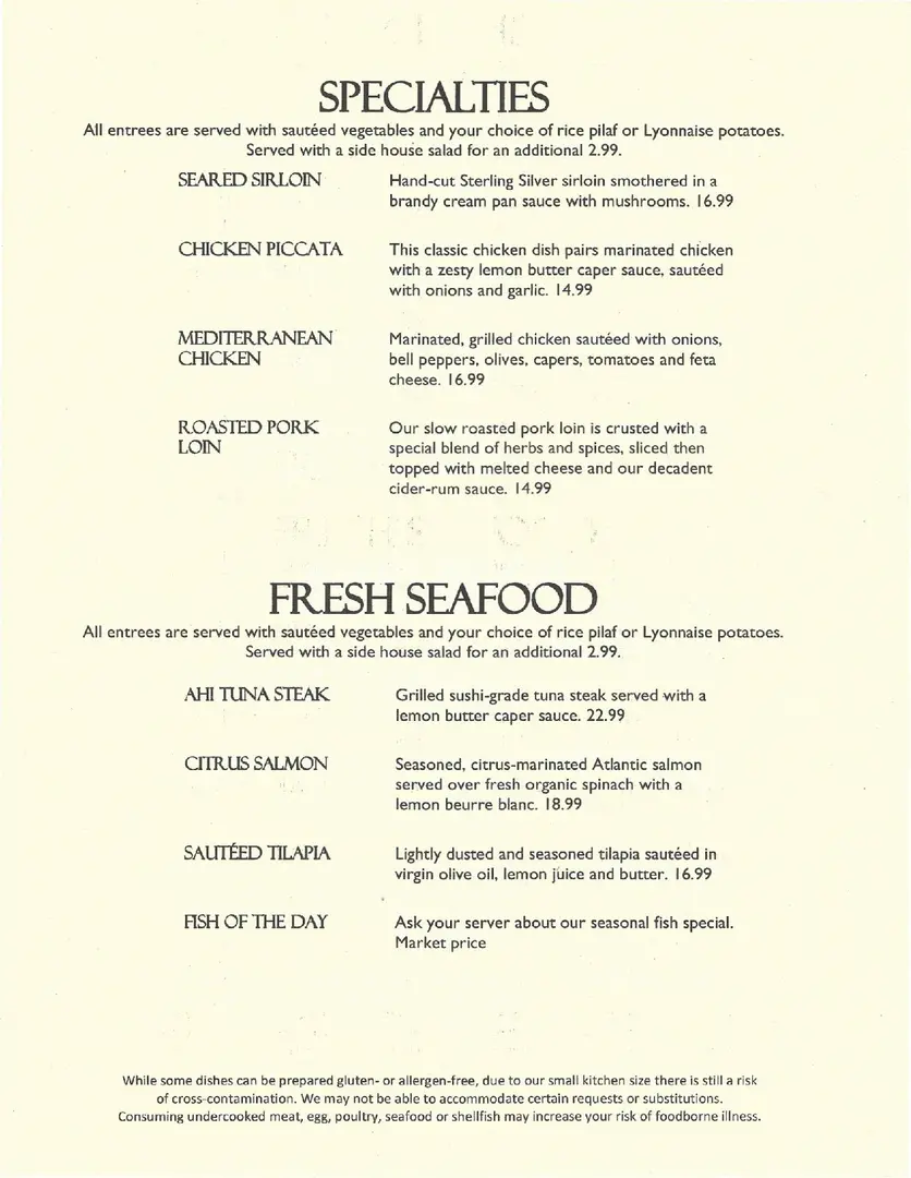 Emelia's Kitchen Fayetteville Menu 3