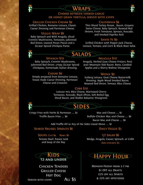 Farrell's Fayetteville Menu 3