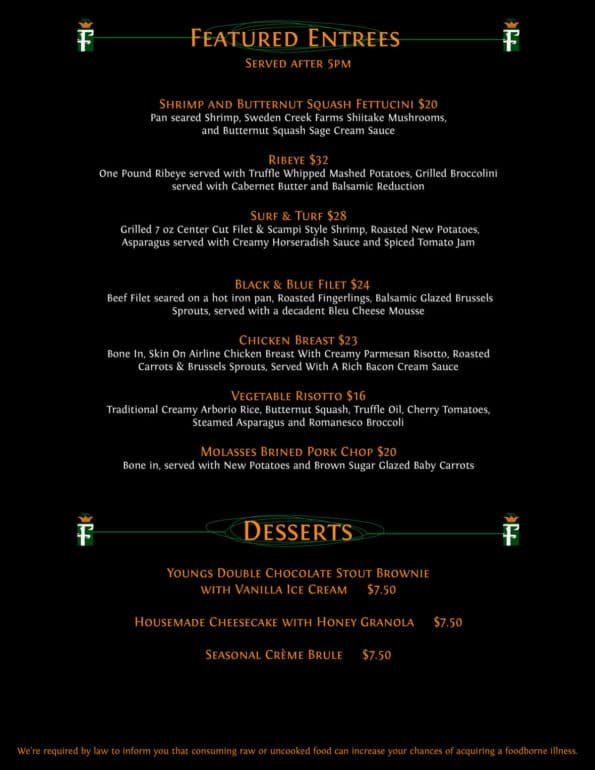 Farrell's Fayetteville Menu 4