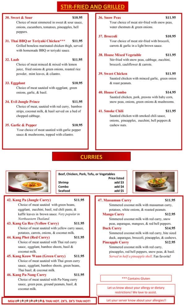 Taste of Thai Fayetteville Menu 4