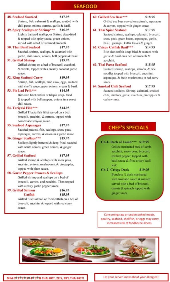 Taste of Thai Fayetteville Menu 5