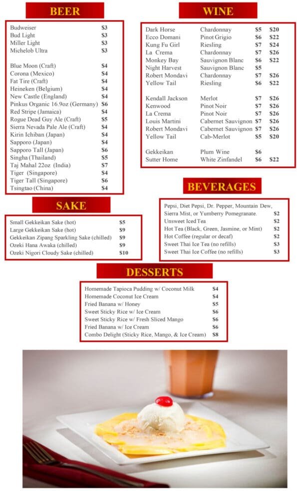 Taste of Thai Fayetteville Menu 6