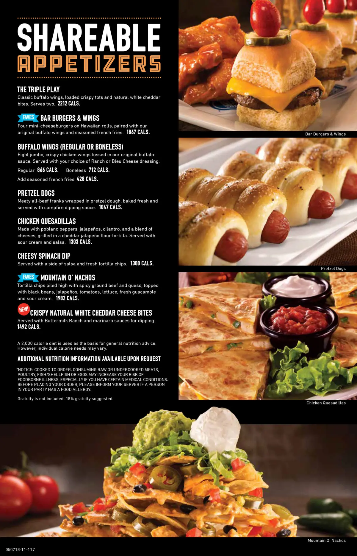 Dave & Buster's Menu Rogers 2