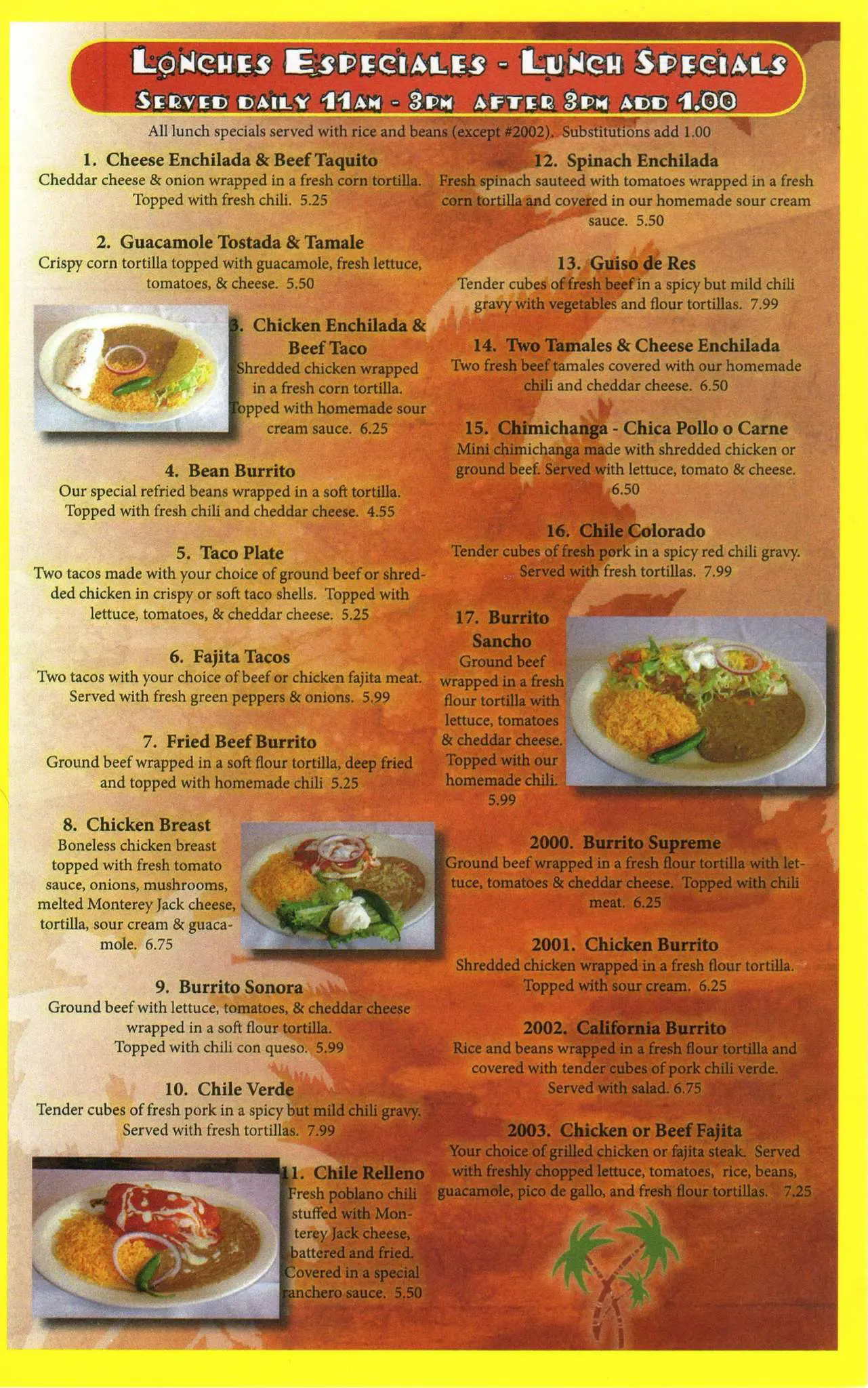 Las Palmas Menu 2