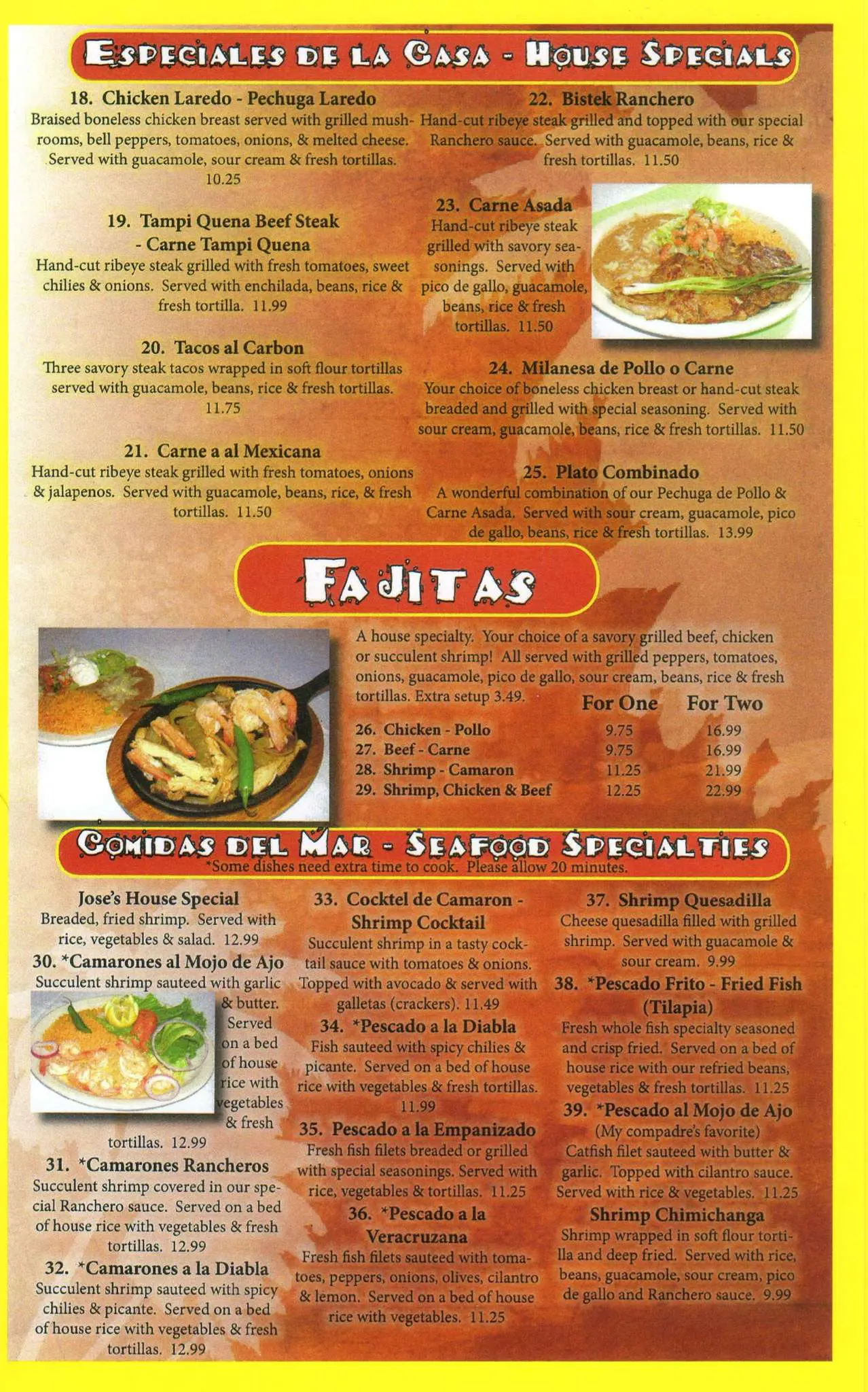 Las Palmas Menu 3