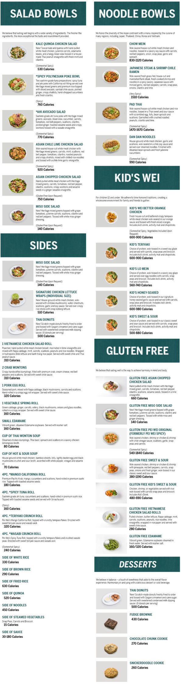 Pei Wei Rogers Menu 2