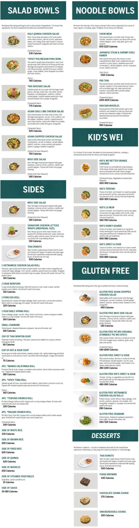 Pei Wei Rogers Menu 2
