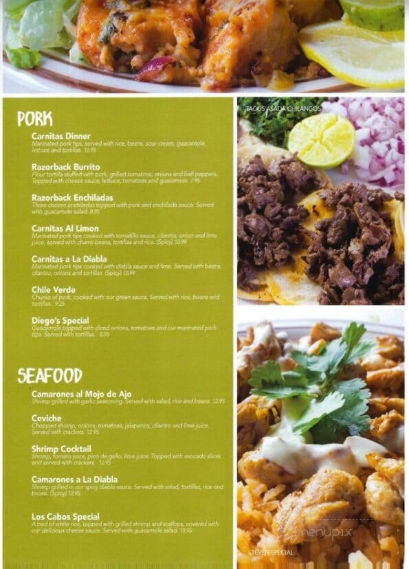 Diego's Mexican Grill Pea Ridge Menu 3