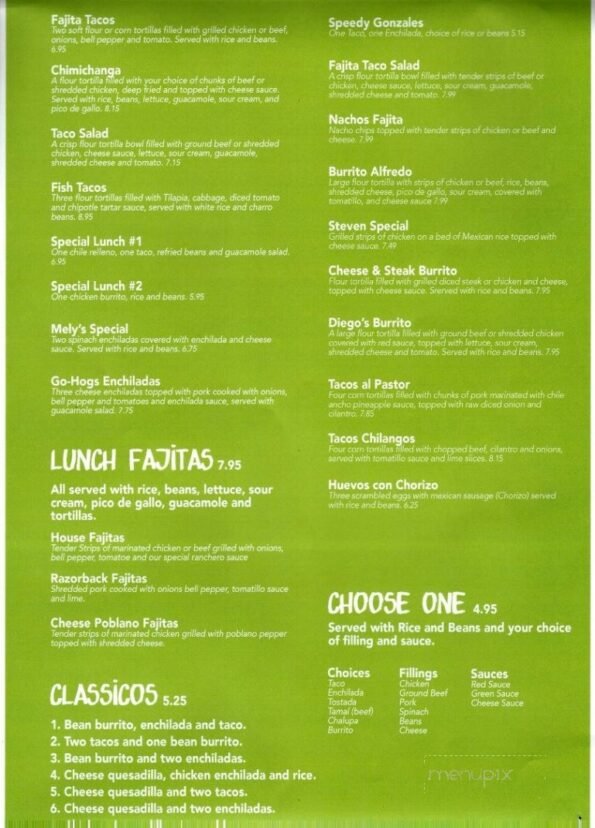 Diego's Mexican Grill Pea Ridge Menu 6