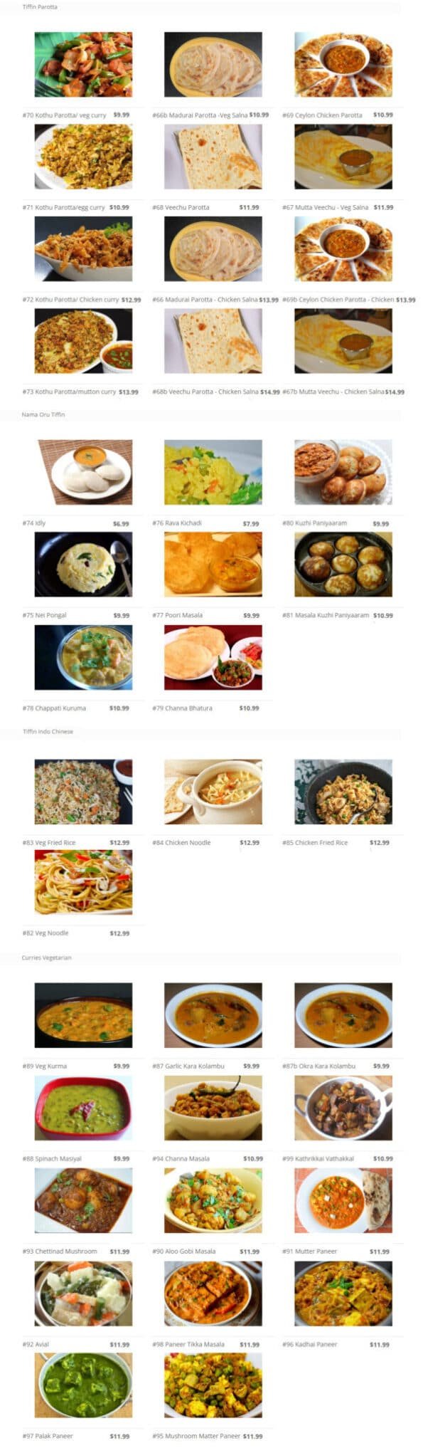 Pandiyas Menu Bentonville 1