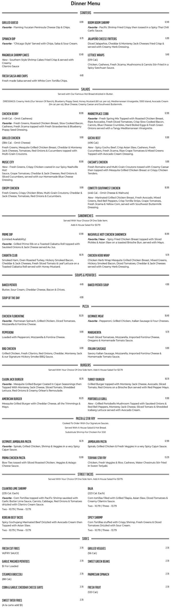 MarketPlace Grill Menu 002