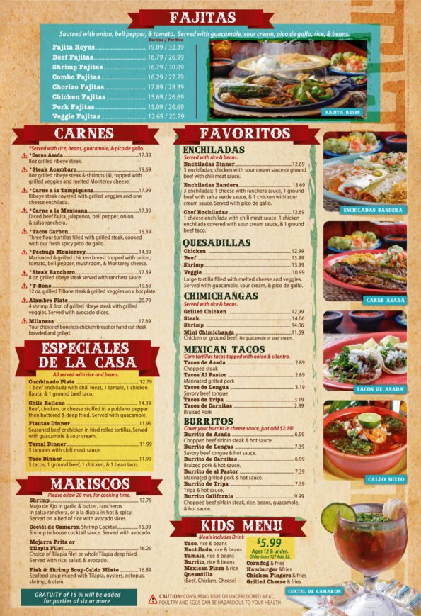 Acambaro Restaurant Menu