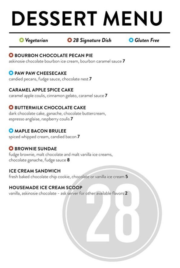 28 Springs Siloam Springs Menu 2