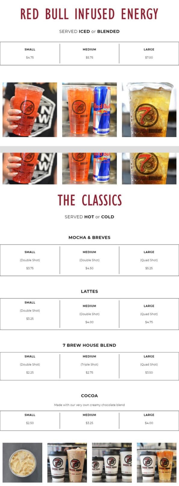 7 Brew Menu