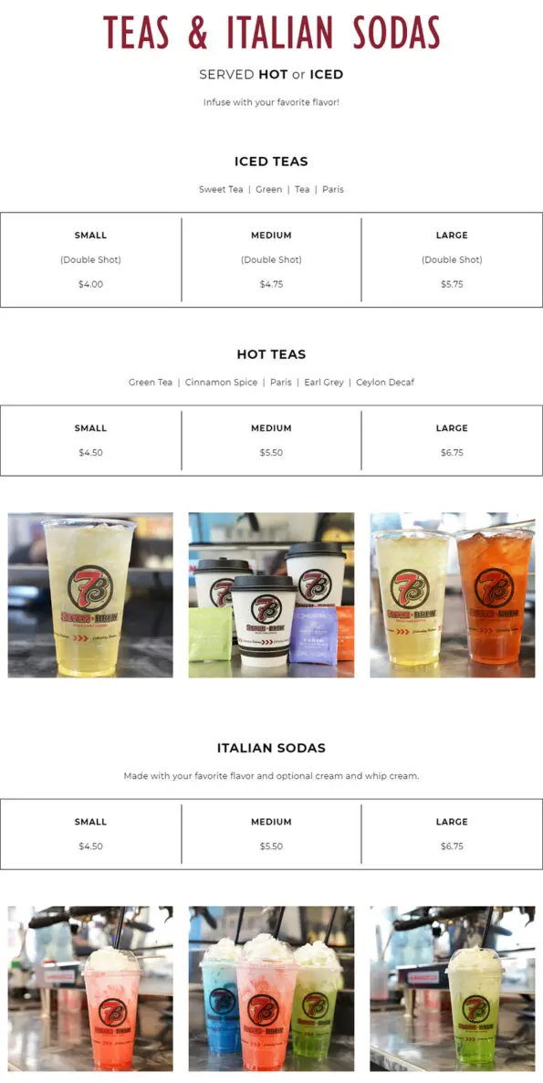 7 Brew Menu