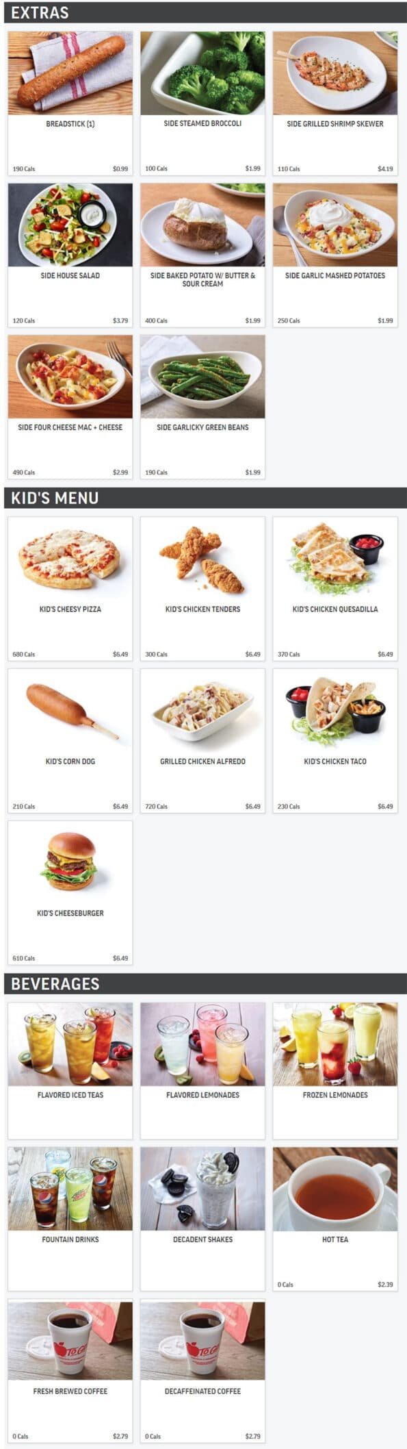 Applebee’s Neighborhood Bar + Grill Menu