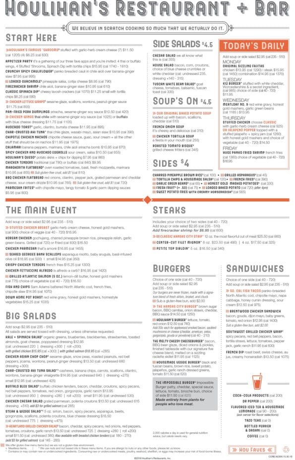Houlihan's Menu