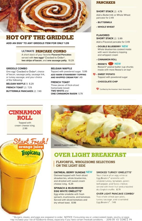 Jimmy’s Egg - Menu with Prices