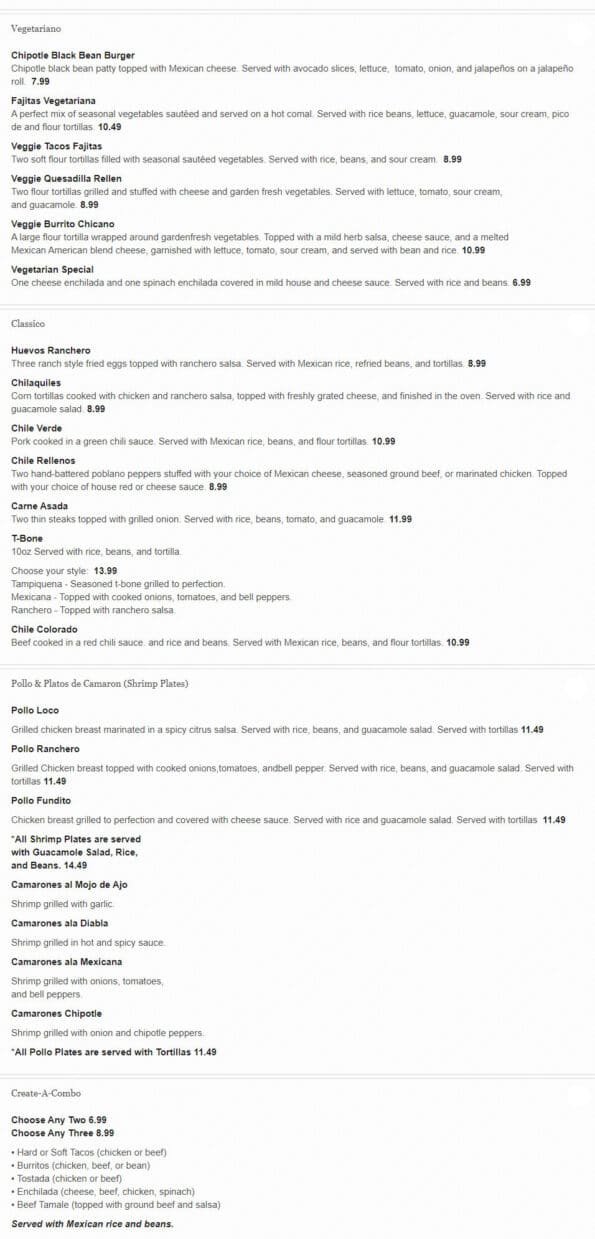 Mojitos Modern Mexican Grill Menu - Rogers-1
