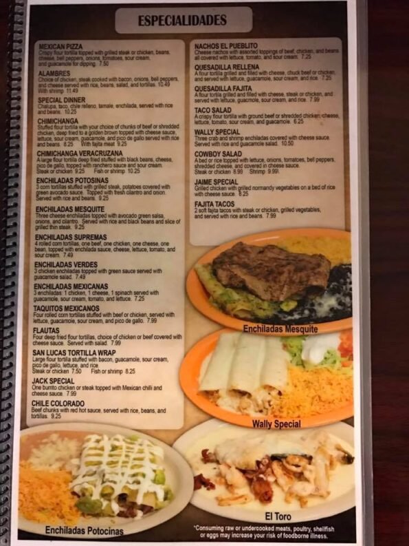 El Pueblito Mexican Restaurant Menu