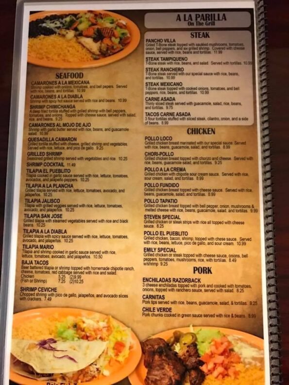 El Pueblito Mexican Restaurant Menu