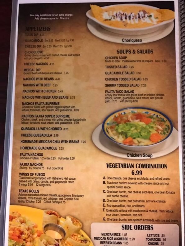 El Pueblito Mexican Restaurant Menu