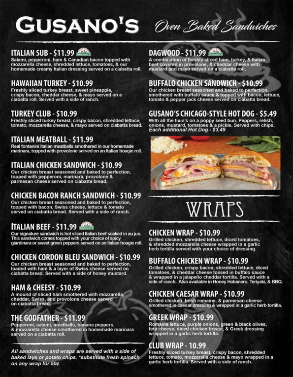 Gusano's Chicago-Style Pizzeria - Menu