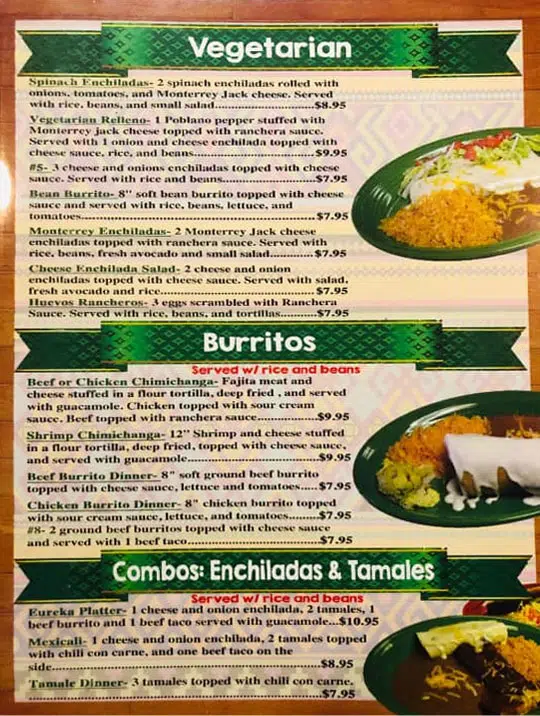 La Familia Tex Mex - Menu