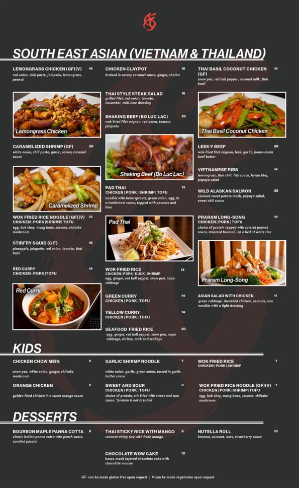Modoko Asian Kitchen Menu