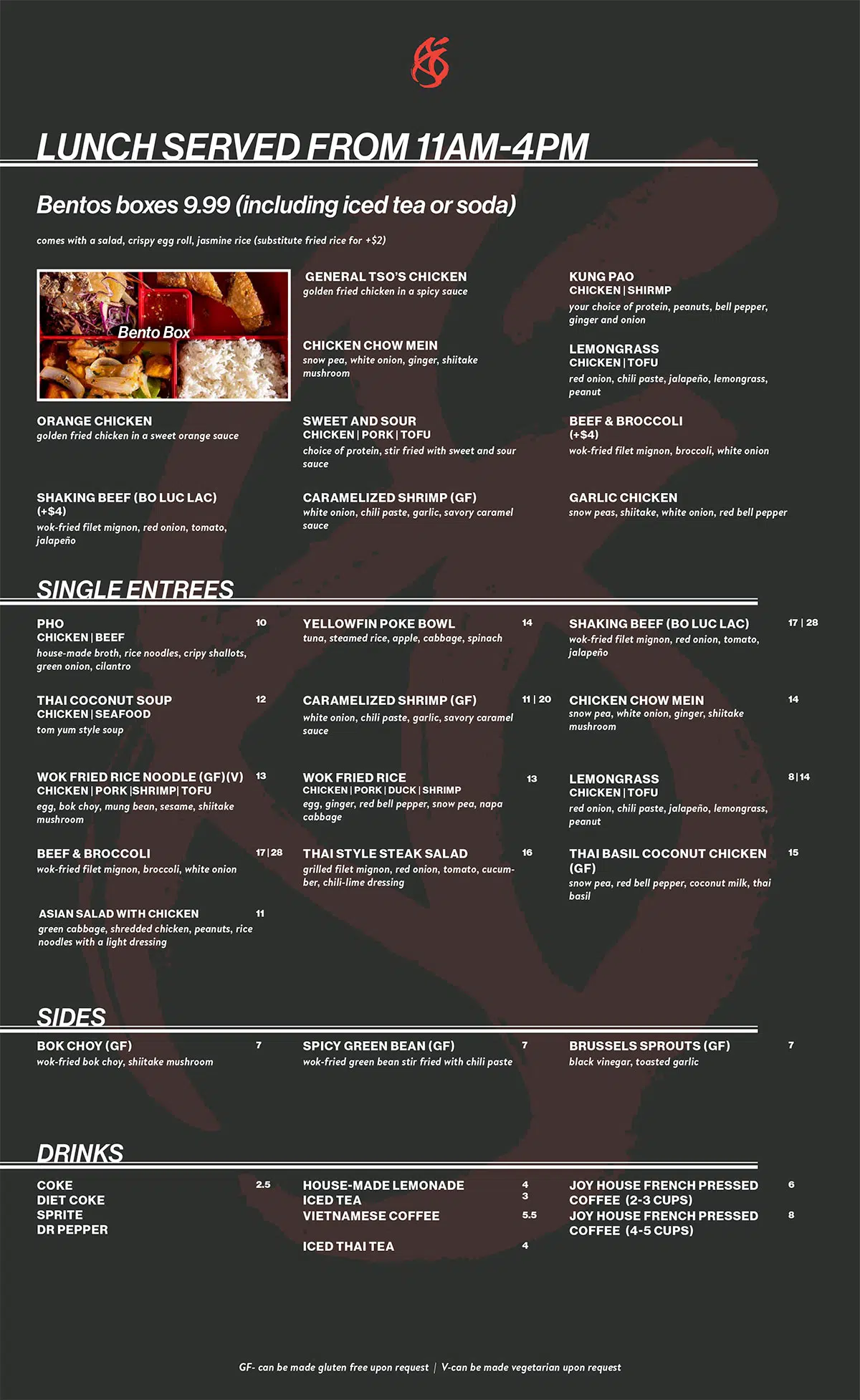Modoko Asian Kitchen Menu