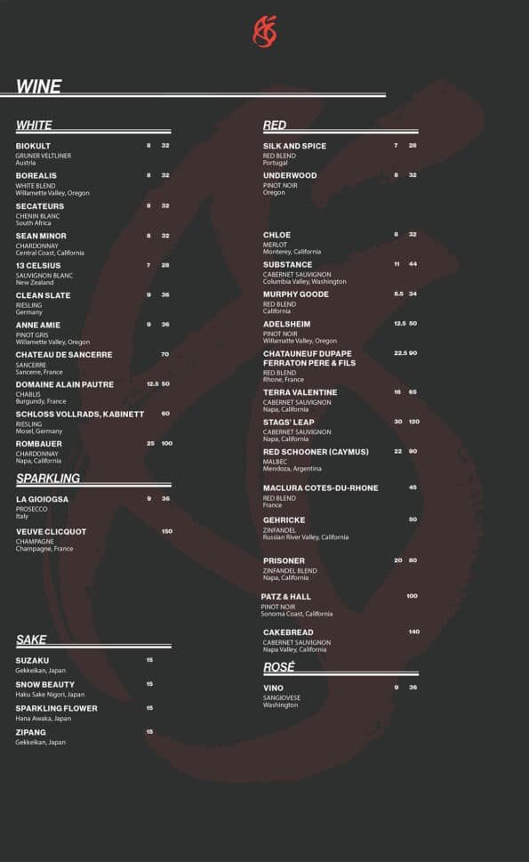 Modoko Asian Kitchen Menu