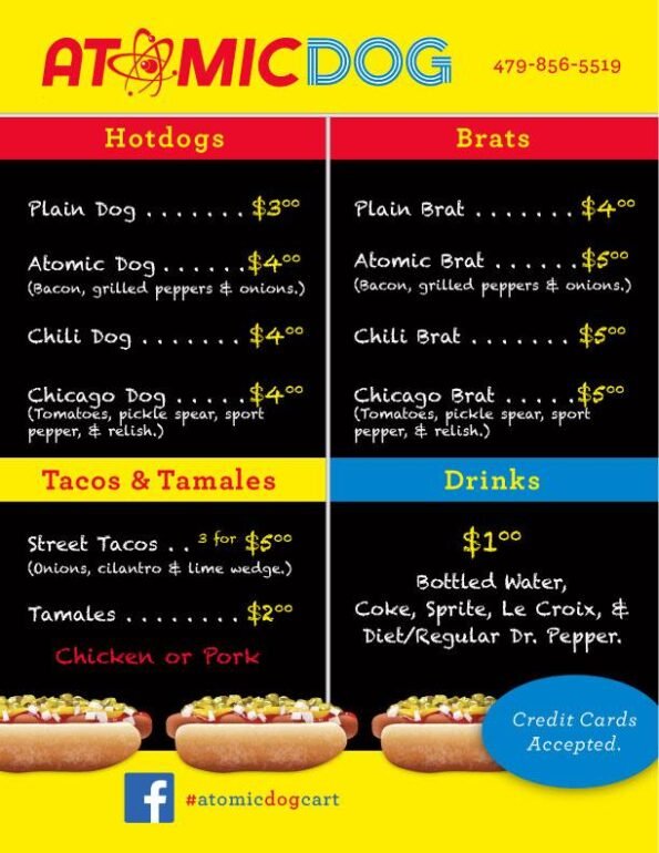 Atomic Dog Fayetteville Menu
