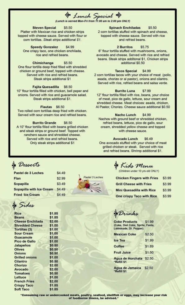 La Media Luna Johnson Menu