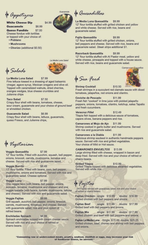 La Media Luna Johnson Menu