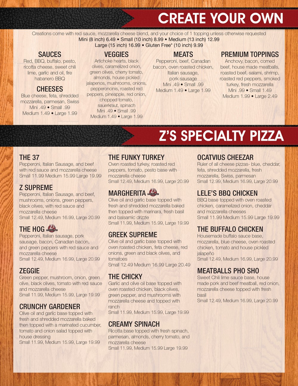 Z's Brick Oven Pizza Menu and Reviews | NWA Food