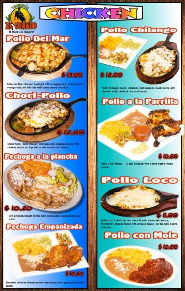 El Cunado Mexican Cuisine Menu Rogers Location