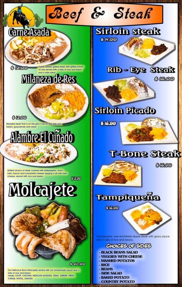El Cunado Mexican Cuisine Menu Rogers Location