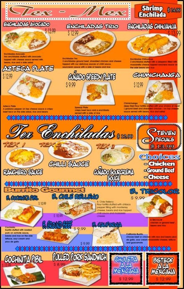 El Cunado Mexican Cuisine Menu Rogers Location