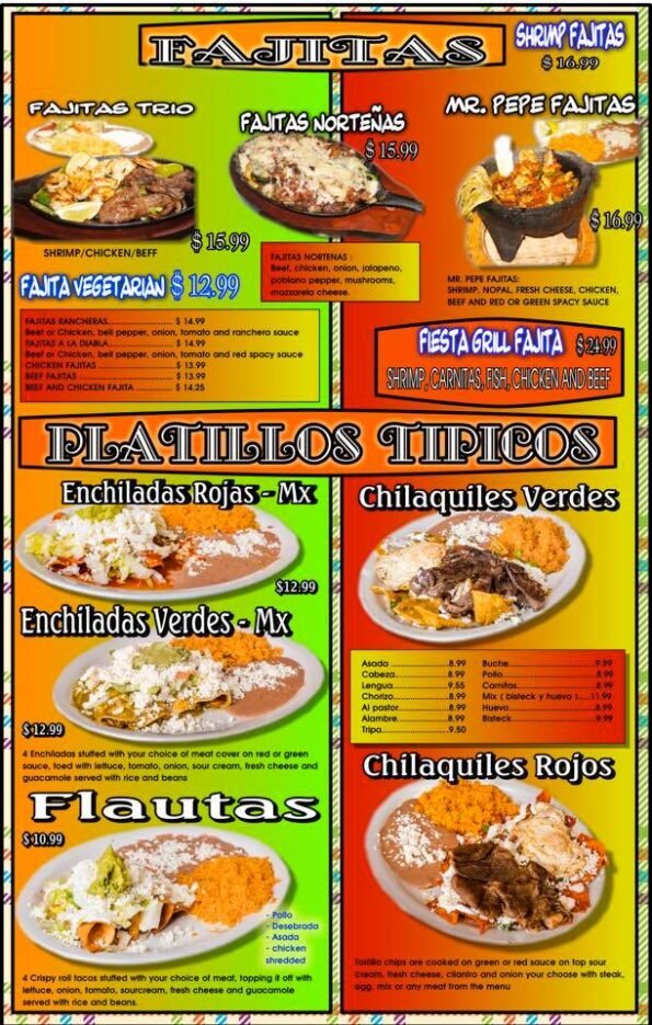 El Cunado Mexican Cuisine Menu Rogers Location
