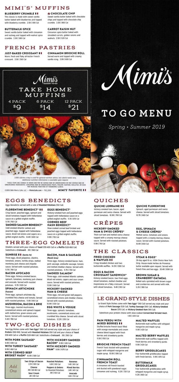 Mimi's Cafe Rogers Menu
