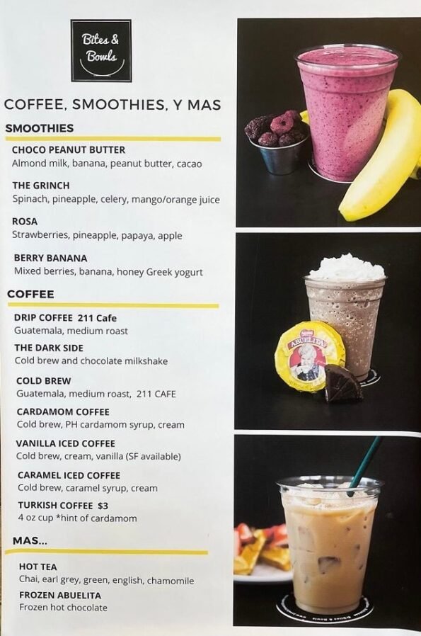 Bites & Bowls - Springdale - Menu