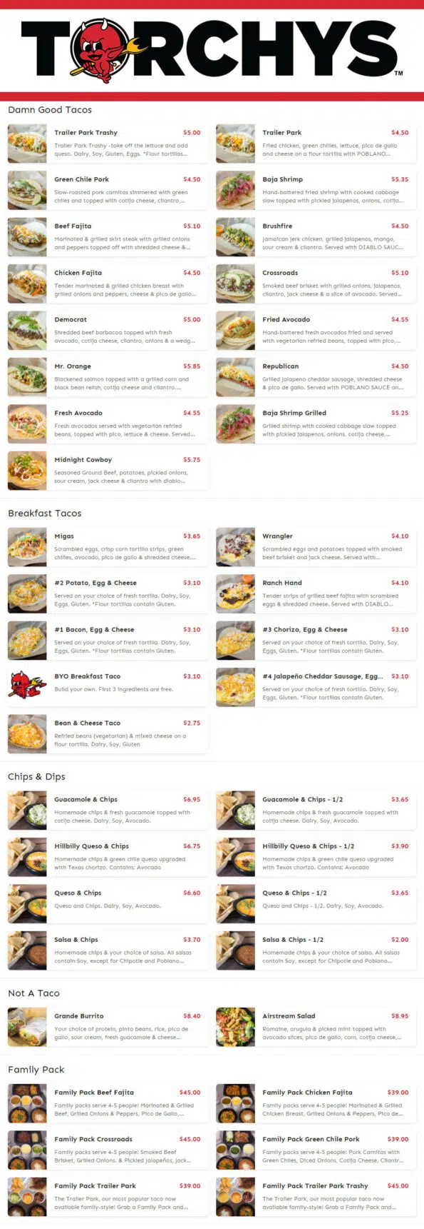 Torchy's Tacos Menu - Rogers Arkansas