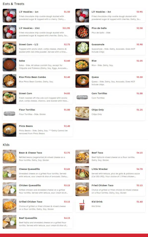 Torchy's Tacos Menu - Rogers Arkansas