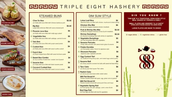 Triple Eight Hashery - Menu with Prices
